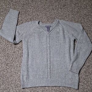 Laura Scott Heather Gray Knit Top